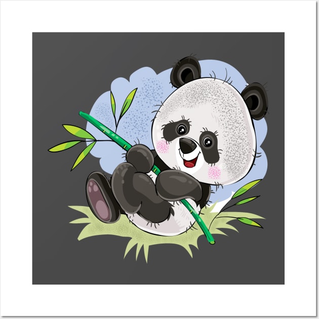 Cute Panda Animals Wall Art by JeffDesign